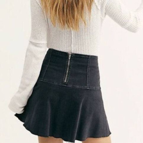 We The Free Highlands Forest Black Denim Skirt - Picture 3 of 16